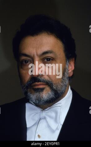 Zubin Mehta, indischer Dirigent, 1987. Zubin Mehta, Indian conductor, 1987. Stock Photo