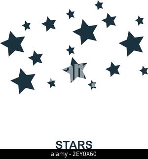 Stars icon. Flat style icon design. UI. Illustration of stars icon. Pictogram isolated on white. Ready to use in web design, apps, software, print. Stock Vector