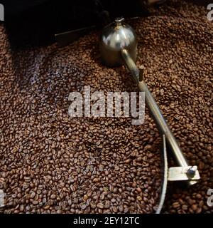 Freshly roasted coffee beans Stock Photo