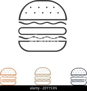 Hamburger vector icon illustration desigh Stock Vector