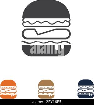 Hamburger vector icon illustration desigh Stock Vector