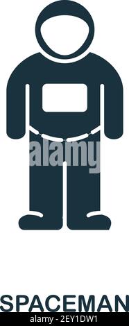 Spacemen icon. Flat style icon design. UI. Illustration of spacemen icon. Pictogram isolated on white. Ready to use in web design, apps, software Stock Vector