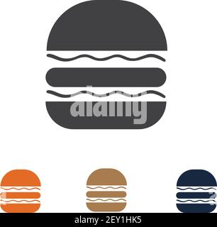 Hamburger vector icon illustration desigh Stock Vector