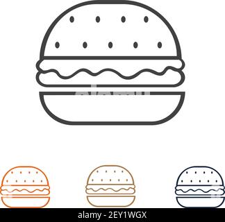 Hamburger vector icon illustration desigh Stock Vector