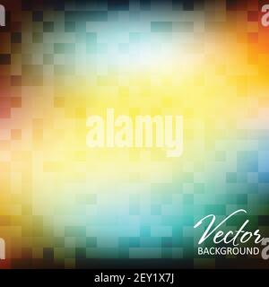 Bright abstract gradient pattern textured by squares. Background for party flyer. Vector Stock Vector