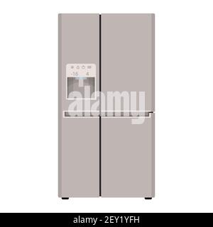 Modern Fridge Freezer refrigerator Stock Vector