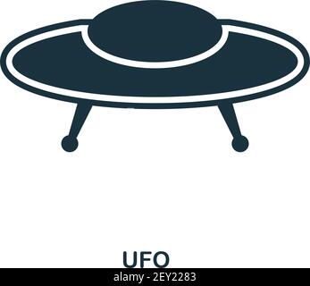 Ufo icon. Flat style icon design. UI. Illustration of ufo icon. Pictogram isolated on white. Ready to use in web design, apps, software, print. Stock Vector