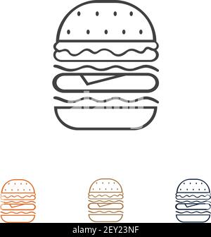 Hamburger vector icon illustration desigh Stock Vector