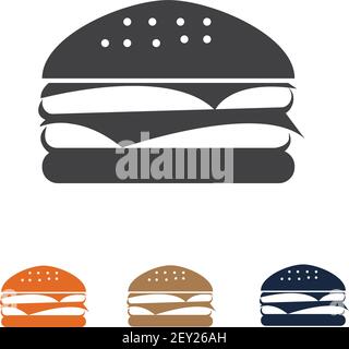 Hamburger vector icon illustration desigh Stock Vector