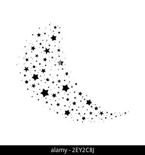 Glittering stars, star trail, meteor swarm. Vector illustration. Magic fireworks. Bright Stardust background. Constellation. Halloween spell Stock Vector