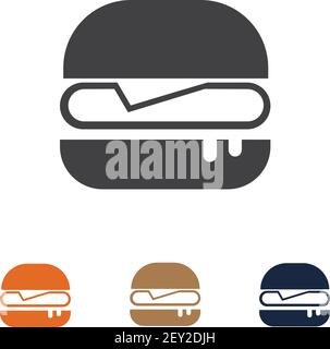 Hamburger vector icon illustration desigh Stock Vector
