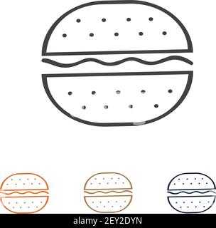 Hamburger vector icon illustration desigh Stock Vector