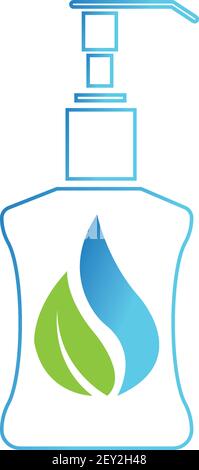 Hand Sanitizer logo design , Hand Sanitizer Logo Symbol , Sanitizer Logo Template Stock Vector