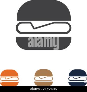 Hamburger vector icon illustration desigh Stock Vector