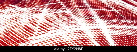 Red on white abstract halftone background. Wide vector graphic pattern Stock Vector