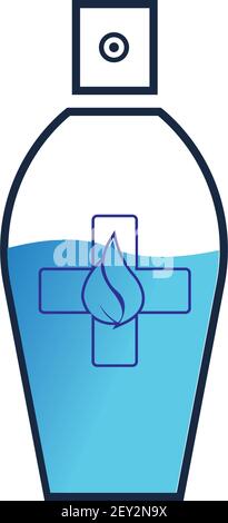 Hand Sanitizer logo design , Hand Sanitizer Logo Symbol , Sanitizer Logo Template Stock Vector