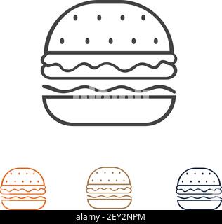 Hamburger vector icon illustration desigh Stock Vector