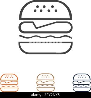 Hamburger vector icon illustration desigh Stock Vector