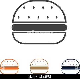 Hamburger vector icon illustration desigh Stock Vector