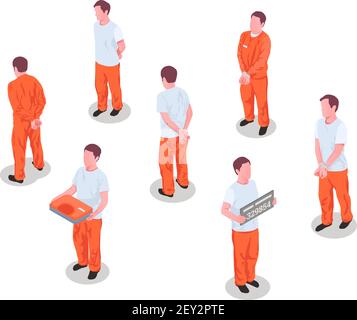 Prison Jail Convict Prisoner Inmates Guard Warden Stick Figure ...