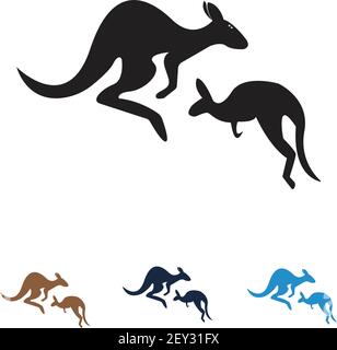 kangaroo Logo Template vector illustration design Stock Vector