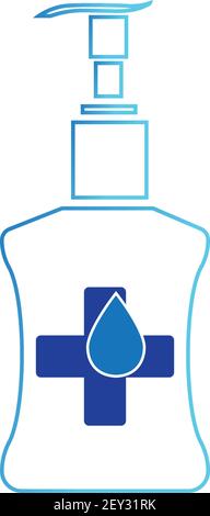 Hand Sanitizer logo design , Hand Sanitizer Logo Symbol , Sanitizer Logo Template Stock Vector