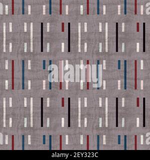 Seamless red white and blue textured retro pattern Stock Photo