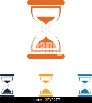 Hourglass logo Icon Vector Illustration design template Stock Vector