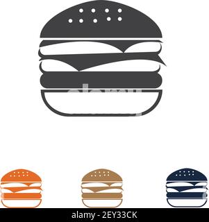 Hamburger vector icon illustration desigh Stock Vector