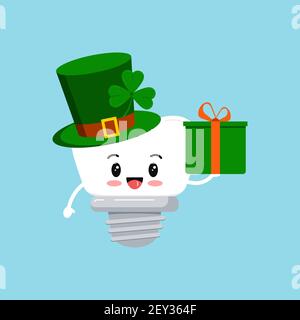 St Patrick tooth dental implant icon isolated. Stock Vector