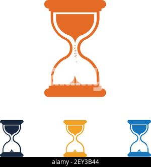 Hourglass logo Icon Vector Illustration design template Stock Vector