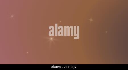 brown taup warm tones Gradient colorful bright background with stars flare glare lights. Vector illustration horizontal format Stock Vector