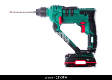 Cordless drill isolated on a white background Stock Photo
