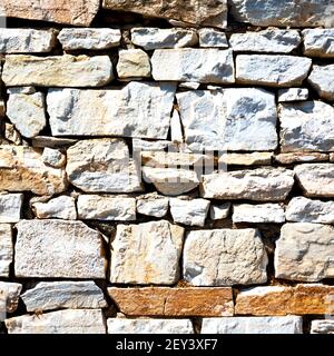 Greece cracked  step   brick in    old wall and texture material the background Stock Photo