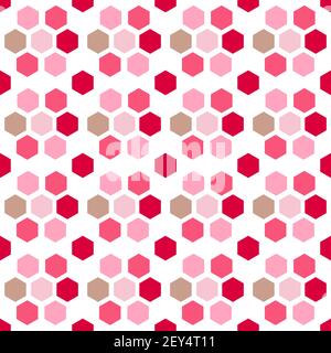 Pattern with geometric multicolored hexagons. Stock Vector