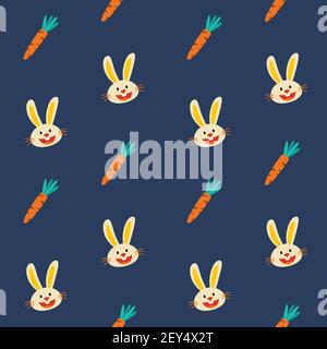 Easter decorative elements pattern seamless. Use for fabric, print, textile, wrapping, background, package, clothing. Stock Vector