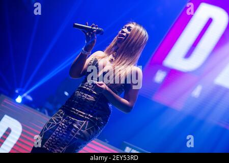 Apple Mei Angeles Vinas performs on stage at the DANIEL Magazine