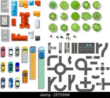 Set of landscape elements. Stock Vector