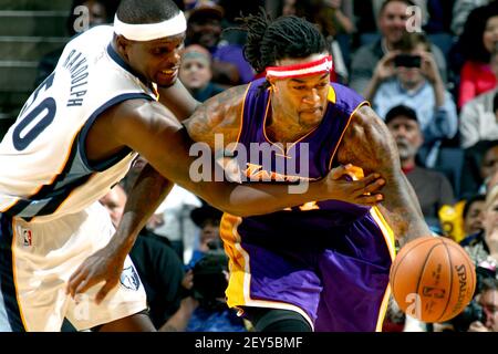 Los Angeles Lakers' Jordan Hill fights 