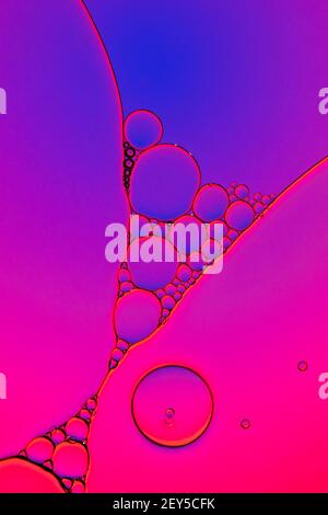 macro photo of bubbles that create geometric designs. Stock Photo
