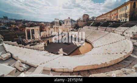 Ancient Roman Theater Plovdiv Bulgaria Stock Photo