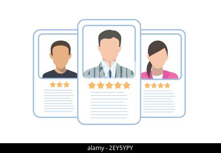 User or profile card details symbol, identity document with person photo and text. Personal info data cards.  Stock Vector
