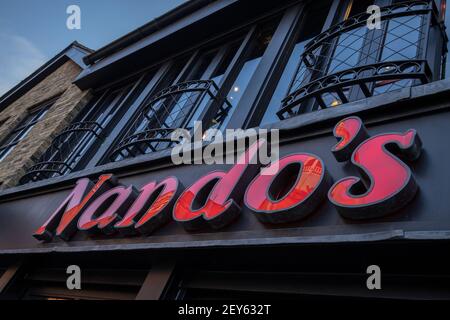 Nando's South African fast food chain in Doha, Qatar Stock Photo - Alamy