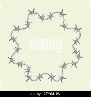 barbed wire symbol. vector illustration Stock Vector