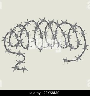 barbed wire symbol. vector illustration Stock Vector