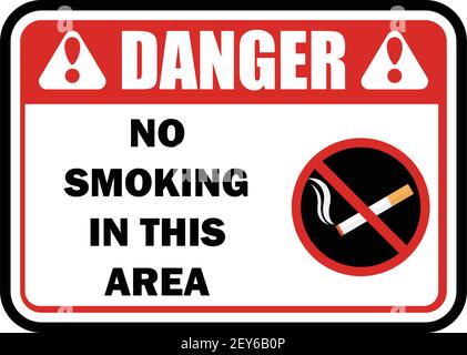 no smoking area for signboard or label. vector illustration Stock Vector