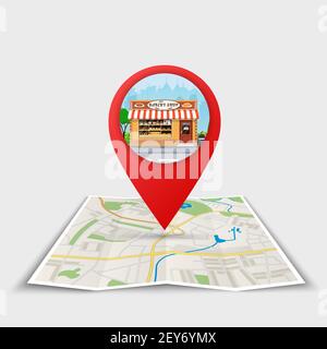 The best location bakery. Stock Vector