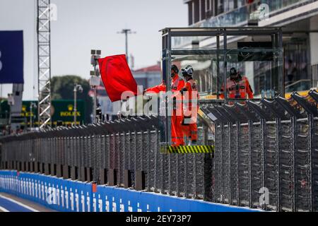 Red flag, drapeau rouge during the 10th round of the 2020 FIA Formula 2 Championship from from September 25 to 27, 2020 on the Sochi Autodrom, in Sochi, Russia - Photo Antonin Vincent / DPPI Stock Photo