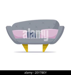 Sofa vector illustration isolated on white background. Stock Vector