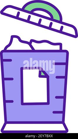 Paper waste RGB color icon Stock Vector